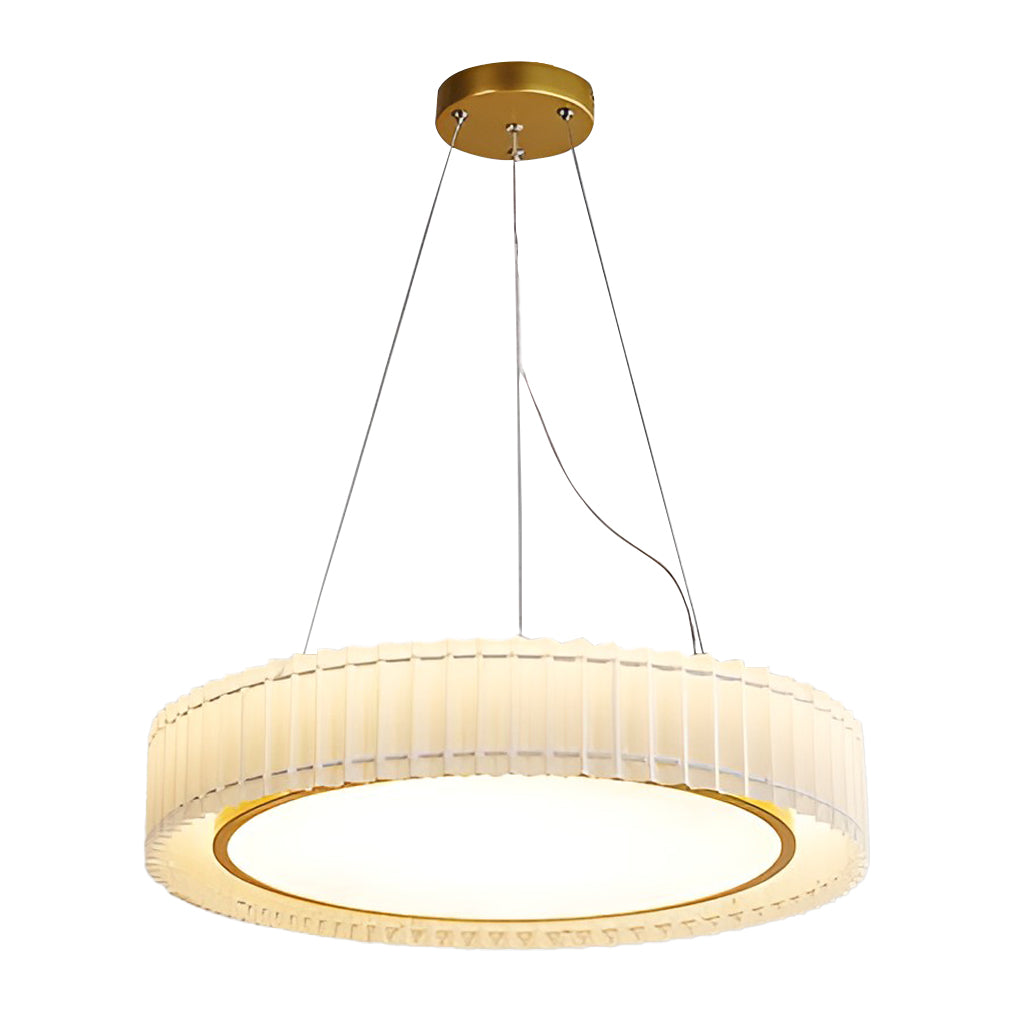 WINDSOR CIRCULAR PLEATED TRIO DIMMER CHANDELIER