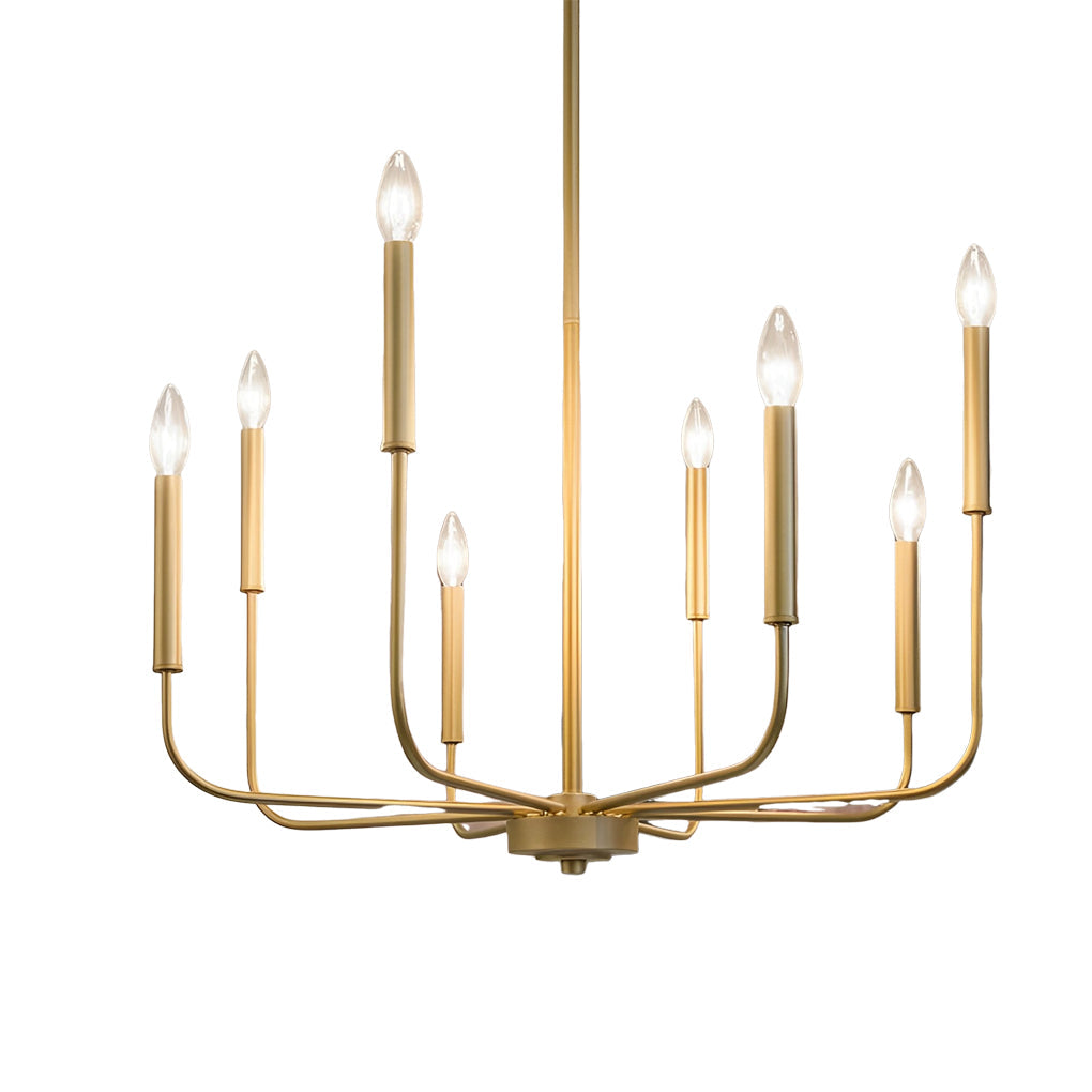 WINTHROP EIGHT-BULB DIMMABLE INDUSTRIAL CHANDELIER