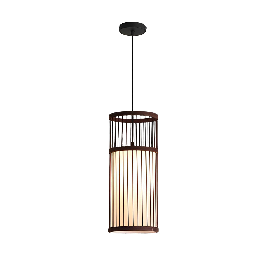 WINTHROP NATURAL BAMBOO WOVEN LED HANGING LAMP