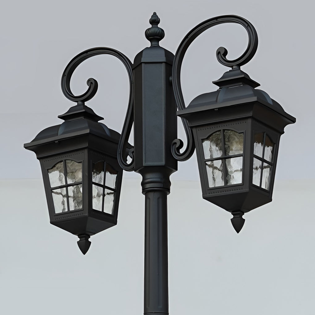 BRIDGEMAN DUAL LANTERN OUTDOOR POLE LIGHTS
