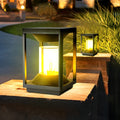 WINDSOR SQUARE SOLAR FENCE LIGHTING WITH WATERPROOF LED ILLUMINATION