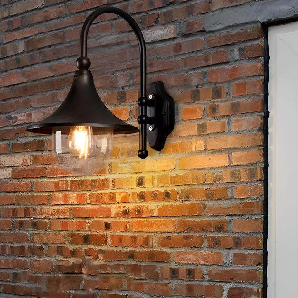 WINCHESTER TRUMPET-STYLE AQUATIC ILLUMINATOR WITH VINTAGE BLACK FINISH FOR OUTDOOR WALL DISPLAY