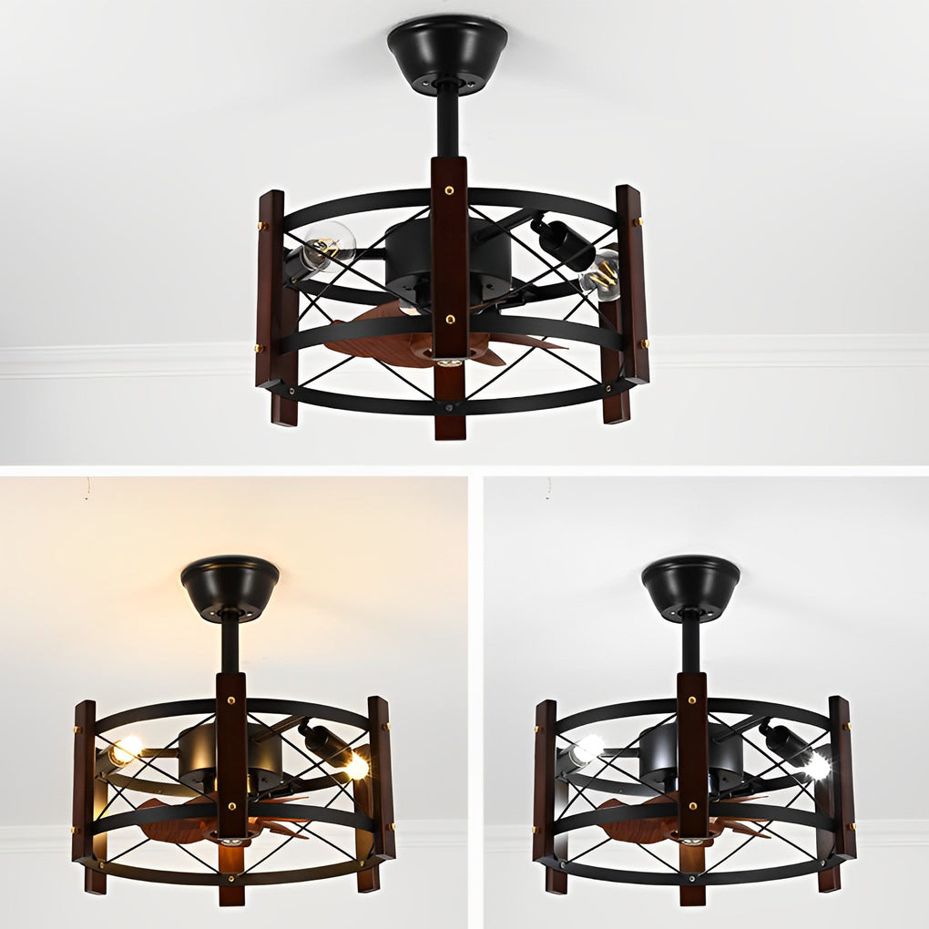 WINTERBOURNE METAL BLADELESS CEILING FAN WITH CHANDELIER