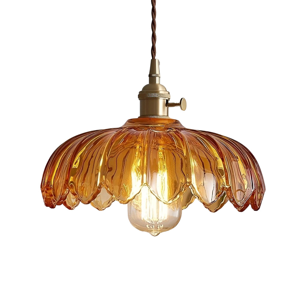 WINDSOR BLOOM GLASS AND BRASS HANGING LIGHT