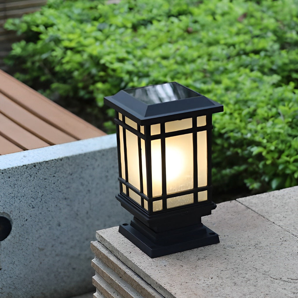 WINDSOR SOLAR TRIO DIMMER FENCE POST LANTERNS