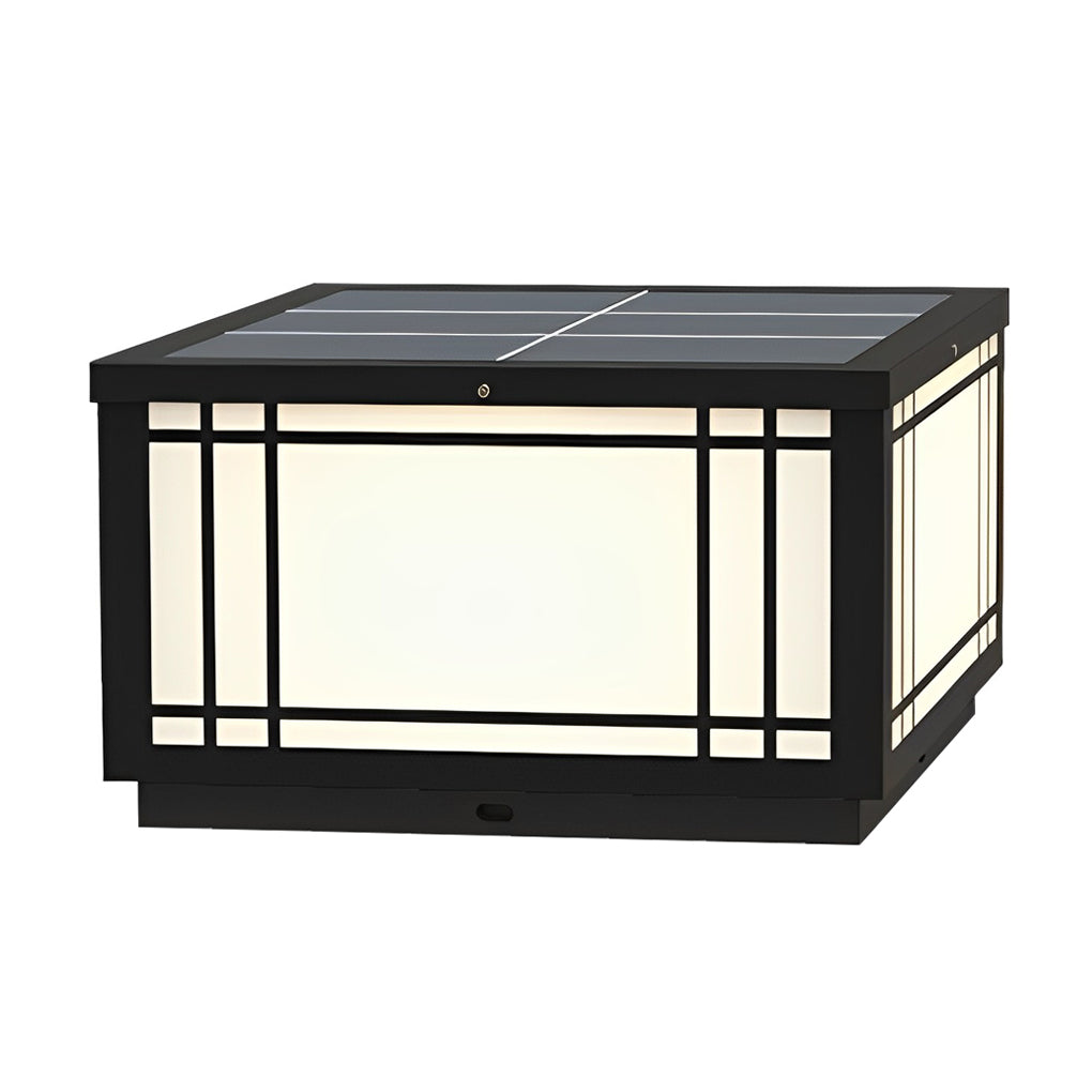 WINCHESTER SOLAR ILLUMINATION FENCE POST LANTERNS WITH REMOTE CONTROL AND WATER-RESISTANT DESIGN