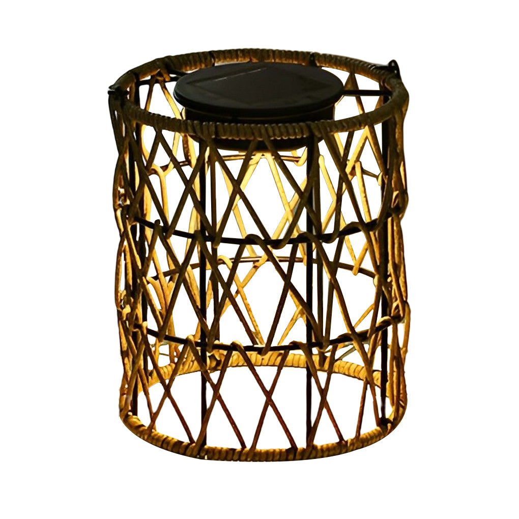 WHITLEY RATTAN-WOVEN SOLAR GARDEN ILLUMINATOR