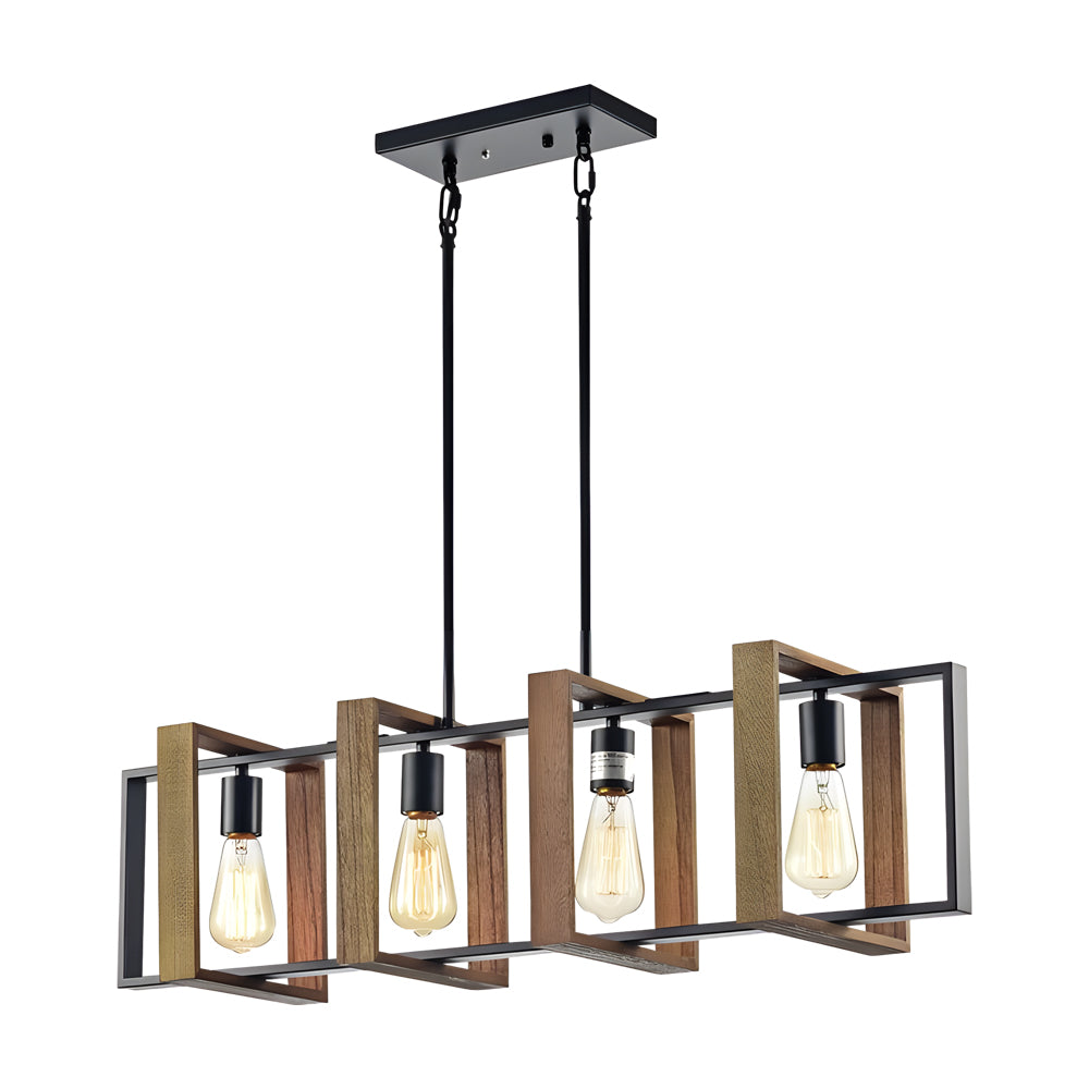 WINTERBOURNE WOODEN BEAM DINING CHANDELIER