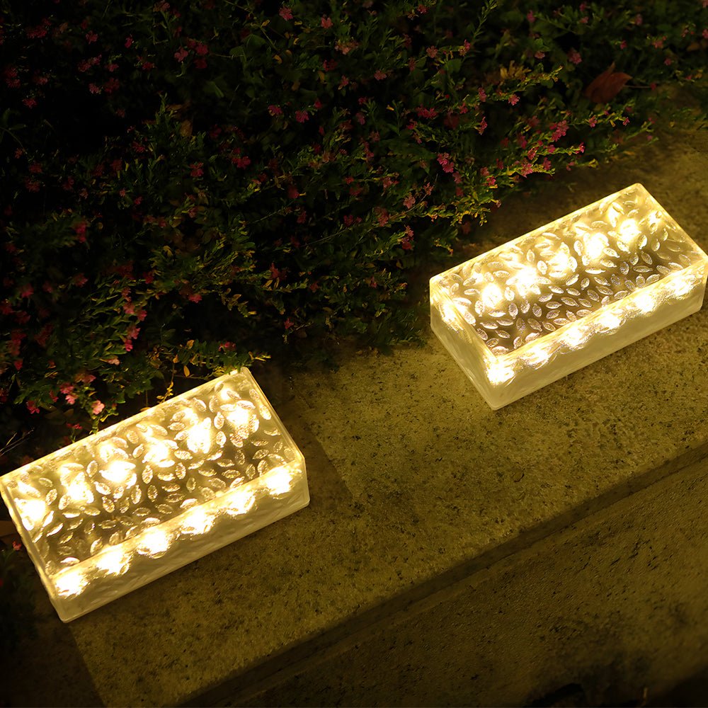 WINDSOR SOLAR BRICK LANTERNS - 10-Hour Radiance for Contemporary Outdoor Steps