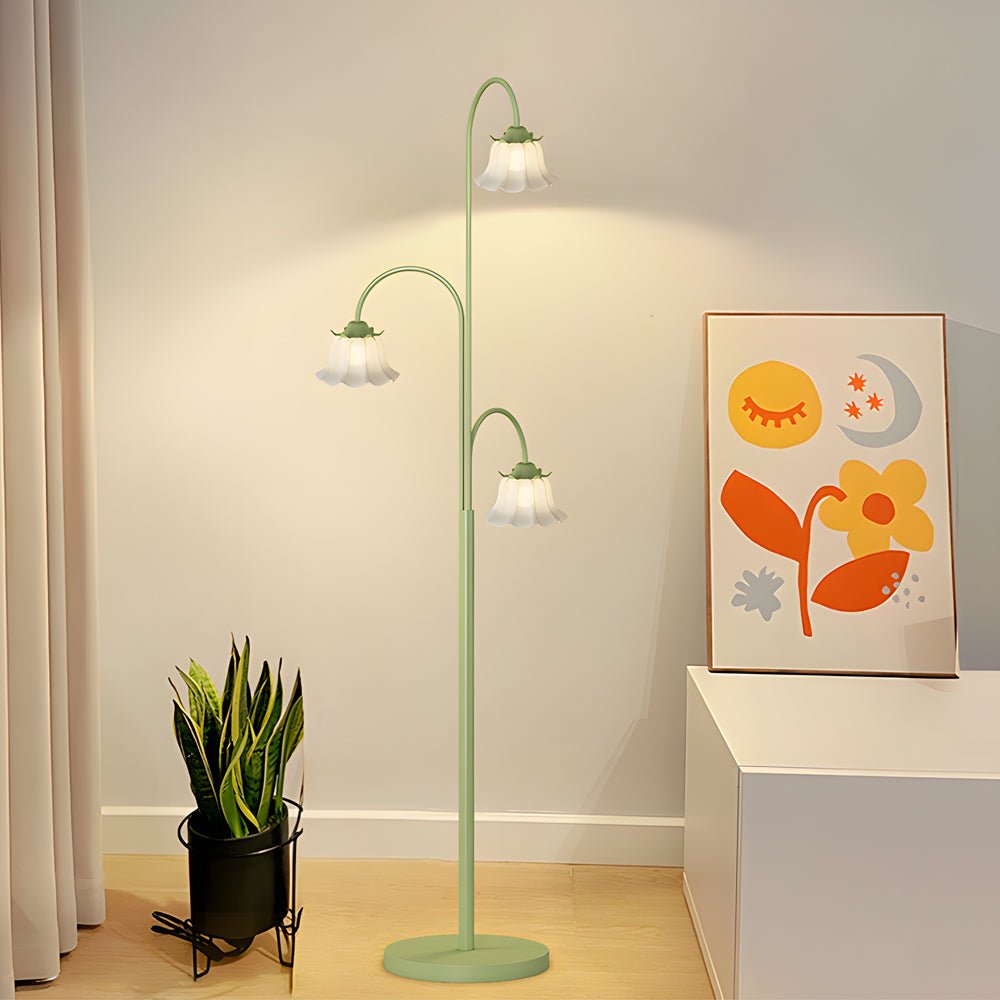 VERDANT BOWERS TRIO ARC FLOOR LANTERN