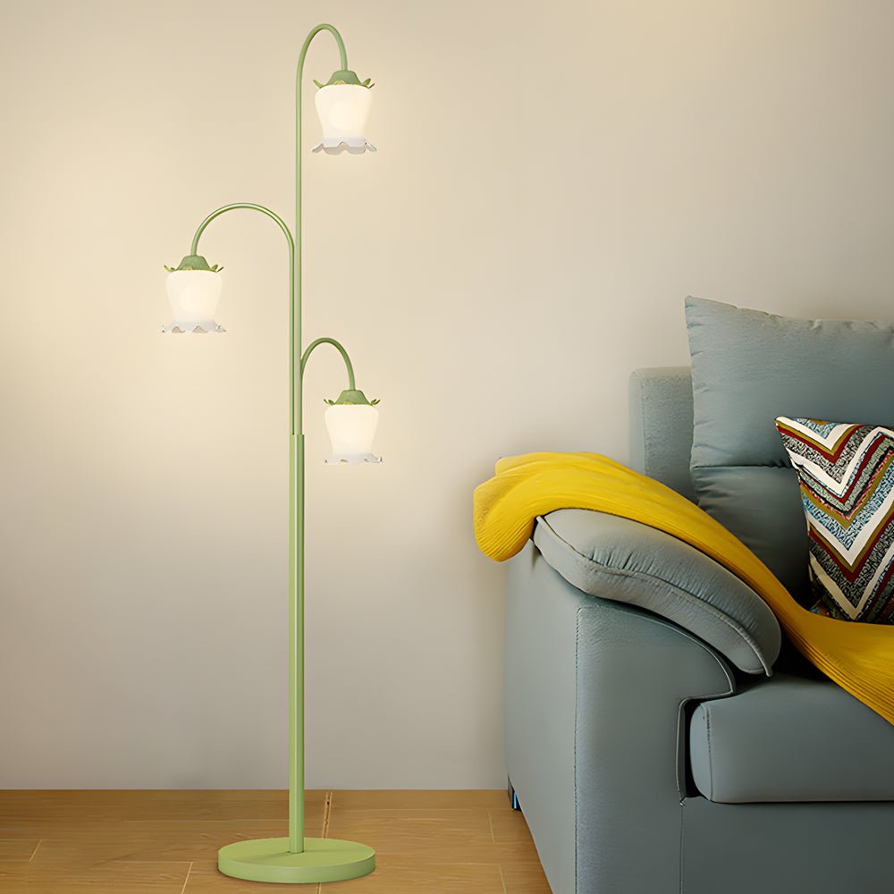 VERDANT BOWERS TRIO ARC FLOOR LANTERN