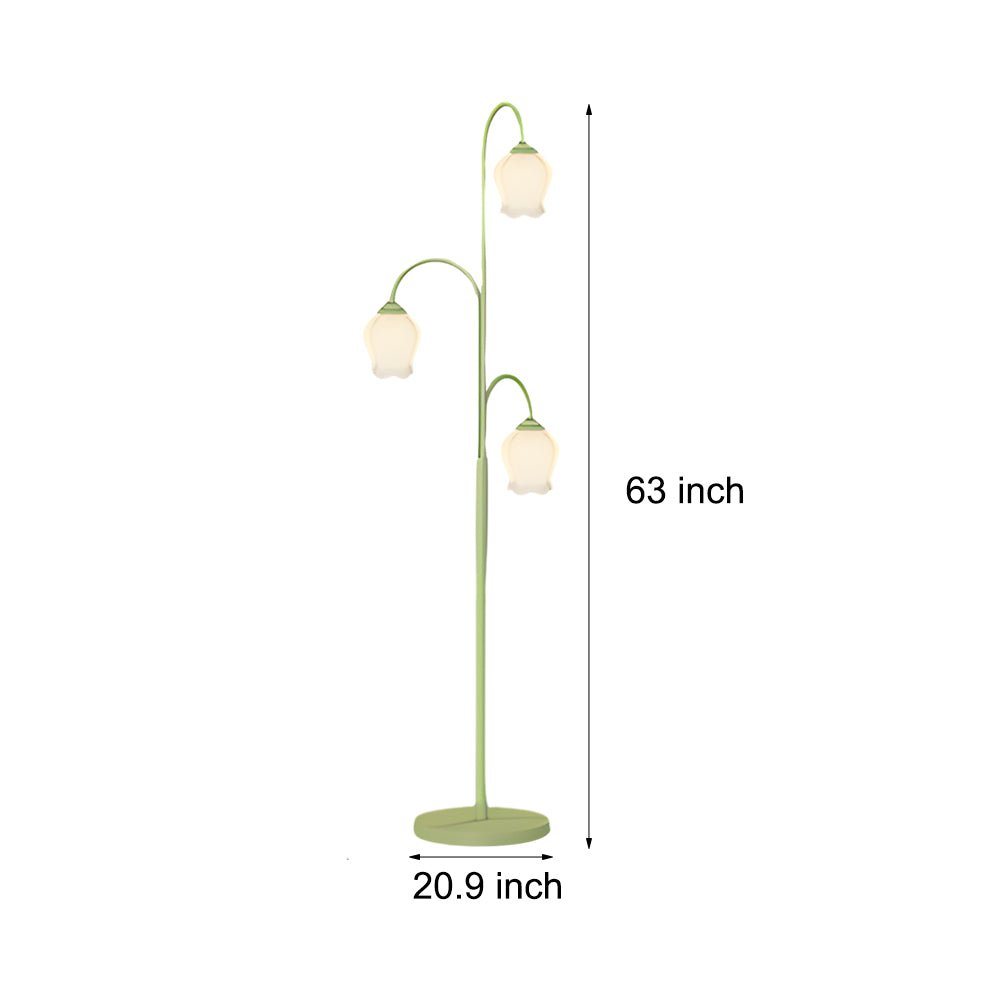VERDANT BOWERS TRIO ARC FLOOR LANTERN