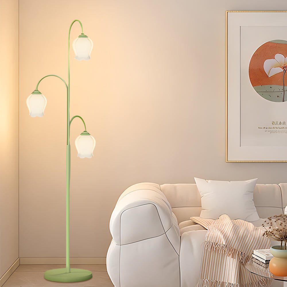 VERDANT BOWERS TRIO ARC FLOOR LANTERN