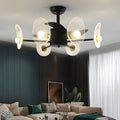 WINDSOR BLACK ACRYLIC CEILING FAN WITH ILLUMINATION AND REMOTE CONTROL, 3-BLADE DESIGN