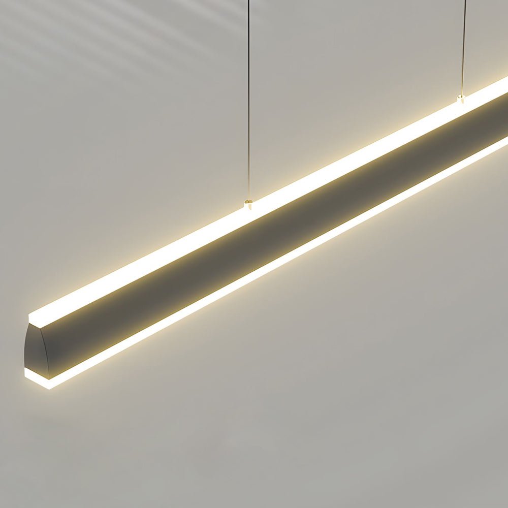 1. **HENLEY RIVER LED ISLAND SUSPENSION LIGHT** - A 31.5-inch linear pendant featuring up and down illumination for a serene ambiance over dining spaces.

2. **WINSLOW HORIZON LED PENDANT LIGHTING** - A 39.4-inch long linear fixture designed to cast a war