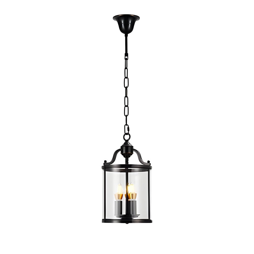 WINTHROP VINTAGE CYLINDRICAL GLASS HANGING LANTERN