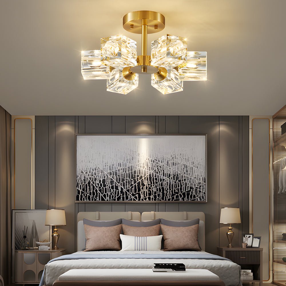 1. **WINDSOR CRYSTAL QUARTET CEILING LUMINAIRE** - A stunning 4-light fixture featuring adjustable crystal shades that provide a captivating sparkle at any angle.

2. **BAMPTON TRIO GLASS CANOPY LIGHT** - This 3-light ceiling fixture boasts 180° adjustabl