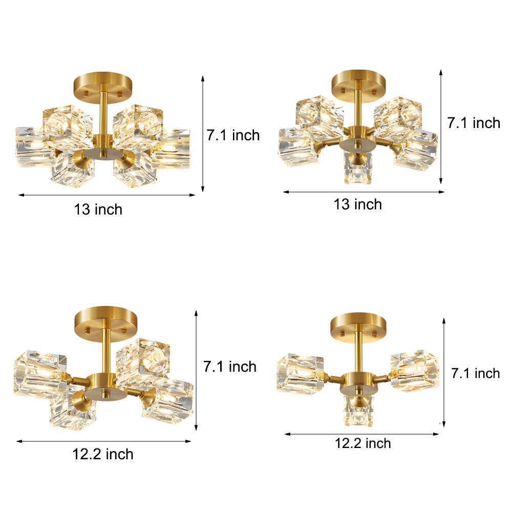 1. **WINDSOR CRYSTAL QUARTET CEILING LUMINAIRE** - A stunning 4-light fixture featuring adjustable crystal shades that provide a captivating sparkle at any angle.

2. **BAMPTON TRIO GLASS CANOPY LIGHT** - This 3-light ceiling fixture boasts 180° adjustabl
