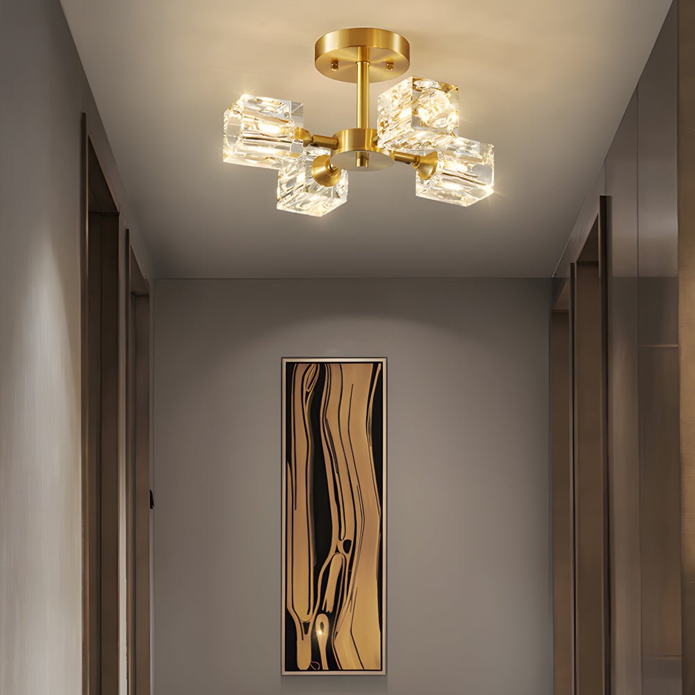 1. **WINDSOR CRYSTAL QUARTET CEILING LUMINAIRE** - A stunning 4-light fixture featuring adjustable crystal shades that provide a captivating sparkle at any angle.

2. **BAMPTON TRIO GLASS CANOPY LIGHT** - This 3-light ceiling fixture boasts 180° adjustabl
