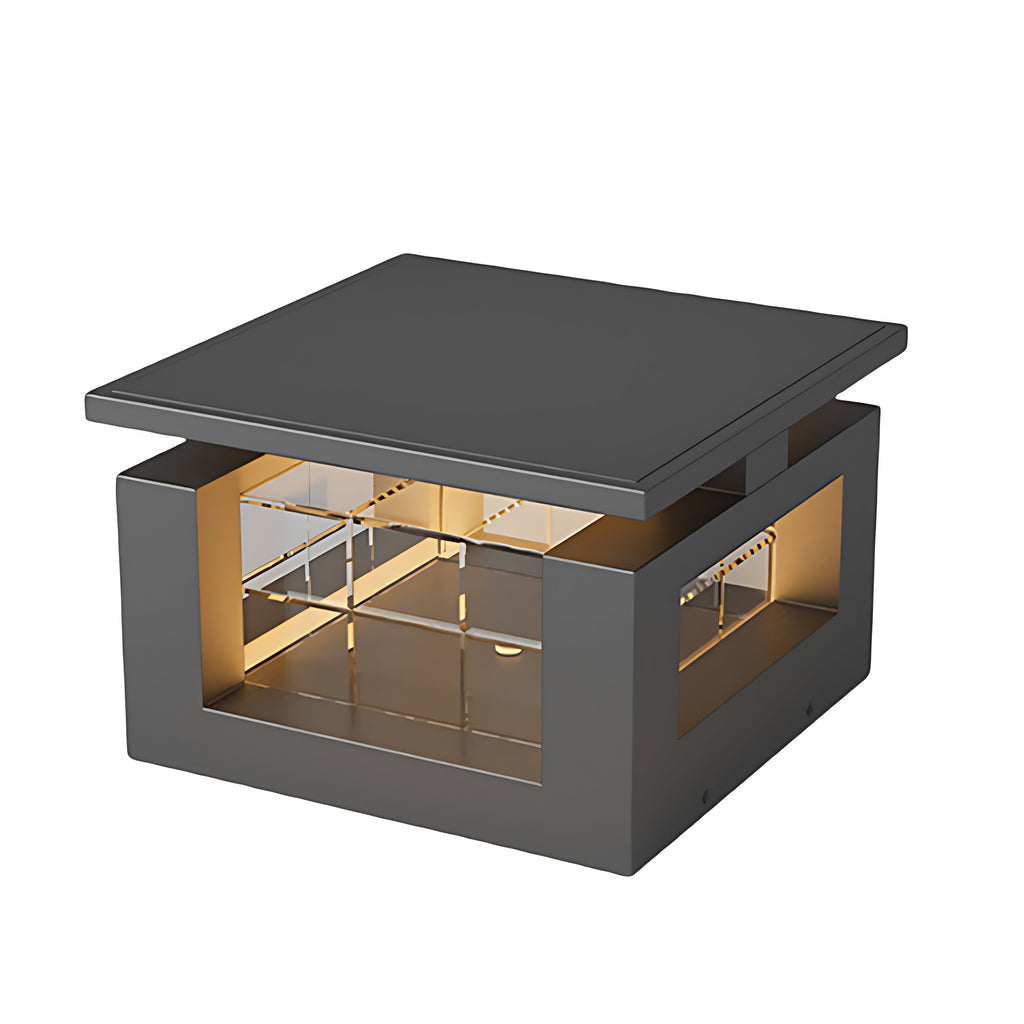 WINDSOR ACRYLIC LUMINAIRE WITH STAINLESS STEEL BASE - WATER-RESISTANT PILLAR LIGHT