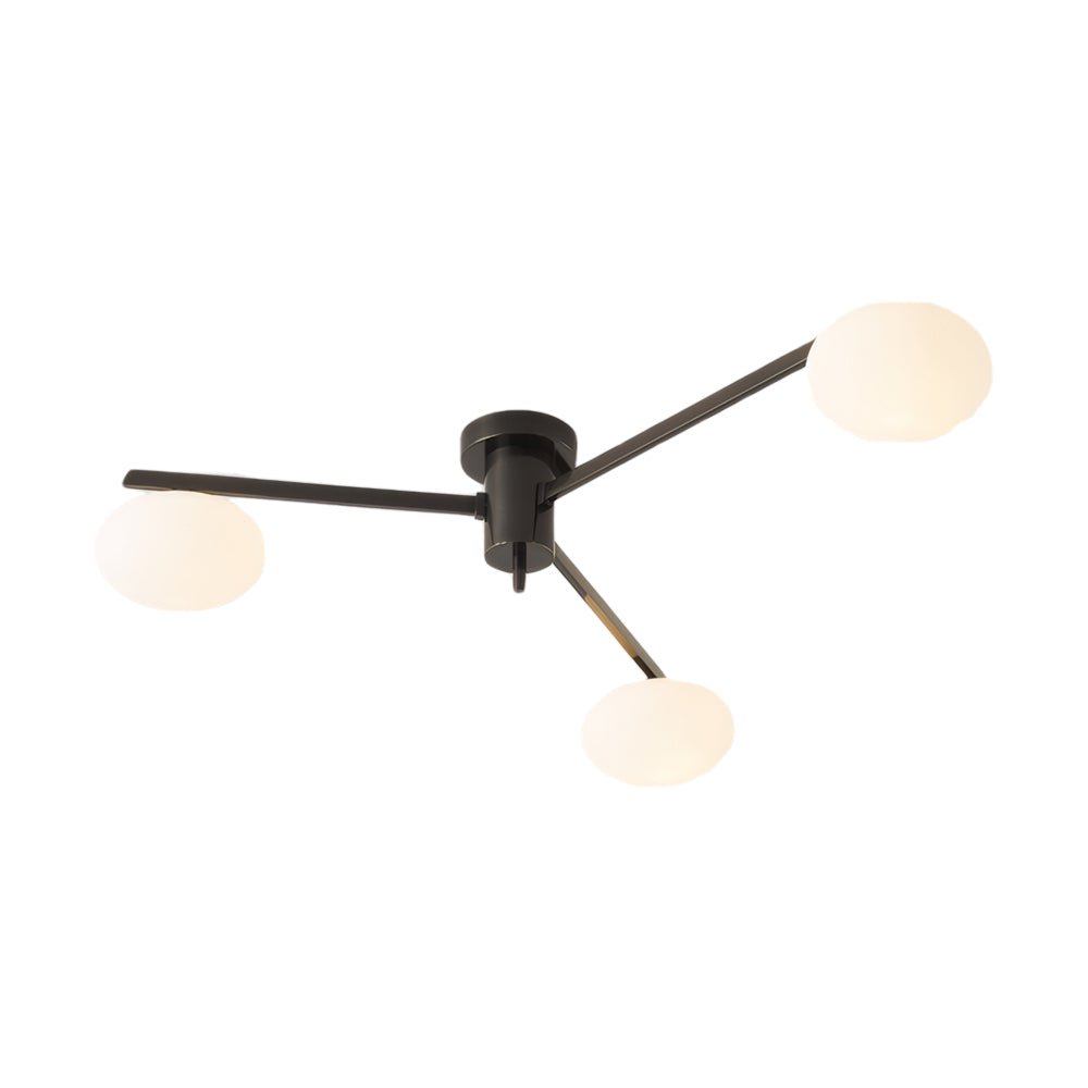 CAVENDISH TRIO GLASS SEMI FLUSH CEILING LIGHT"  
2. "WINSLOW QUINTESSENCE FLUSH MOUNT LAMP"  
3. "BLOOMFIELD SIX-PANEL CEILING ILLUMINATOR