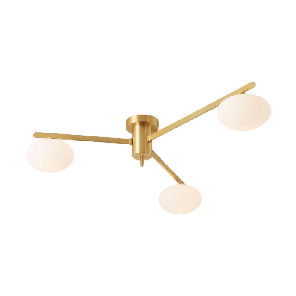 CAVENDISH TRIO GLASS SEMI FLUSH CEILING LIGHT"  
2. "WINSLOW QUINTESSENCE FLUSH MOUNT LAMP"  
3. "BLOOMFIELD SIX-PANEL CEILING ILLUMINATOR