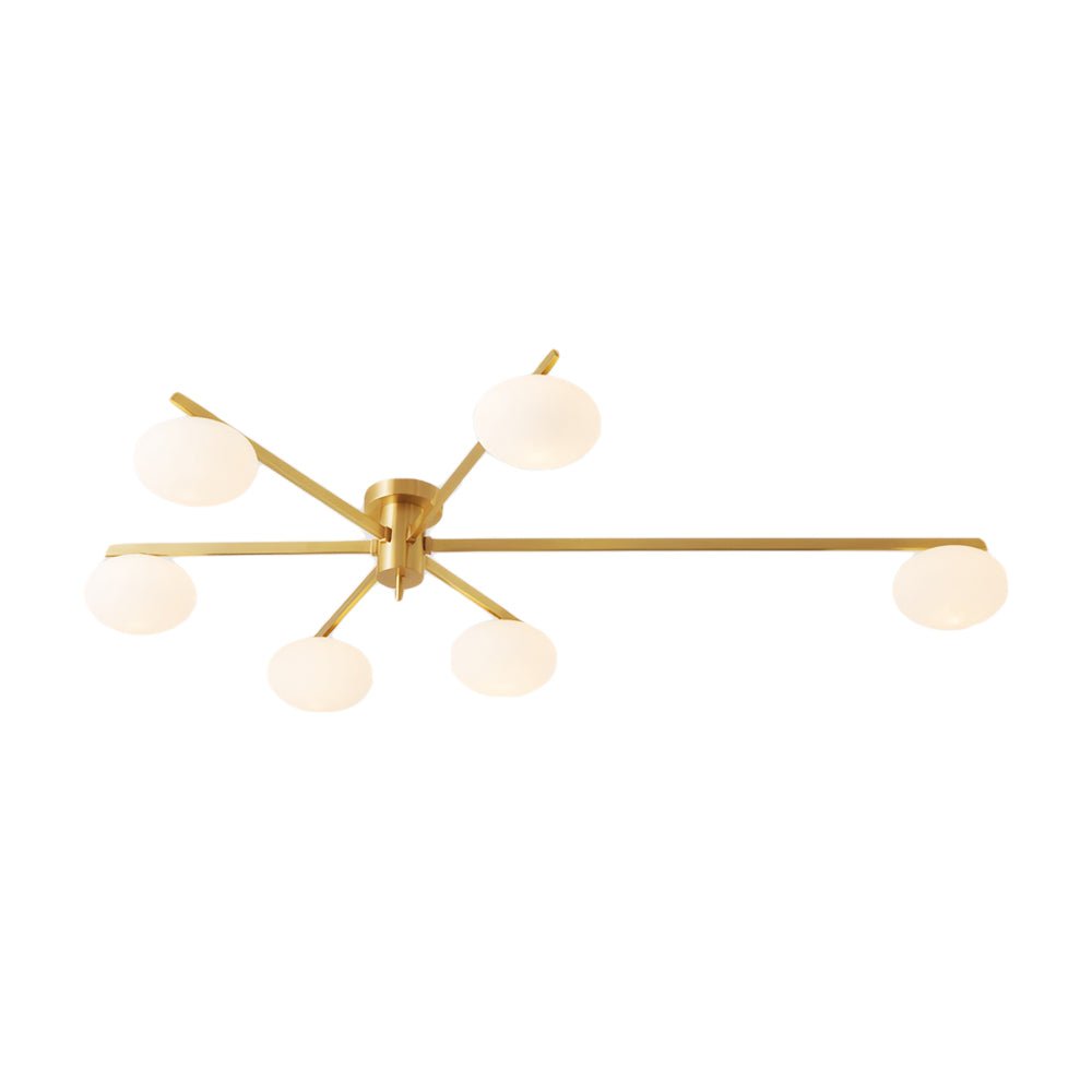 CAVENDISH TRIO GLASS SEMI FLUSH CEILING LIGHT"  
2. "WINSLOW QUINTESSENCE FLUSH MOUNT LAMP"  
3. "BLOOMFIELD SIX-PANEL CEILING ILLUMINATOR