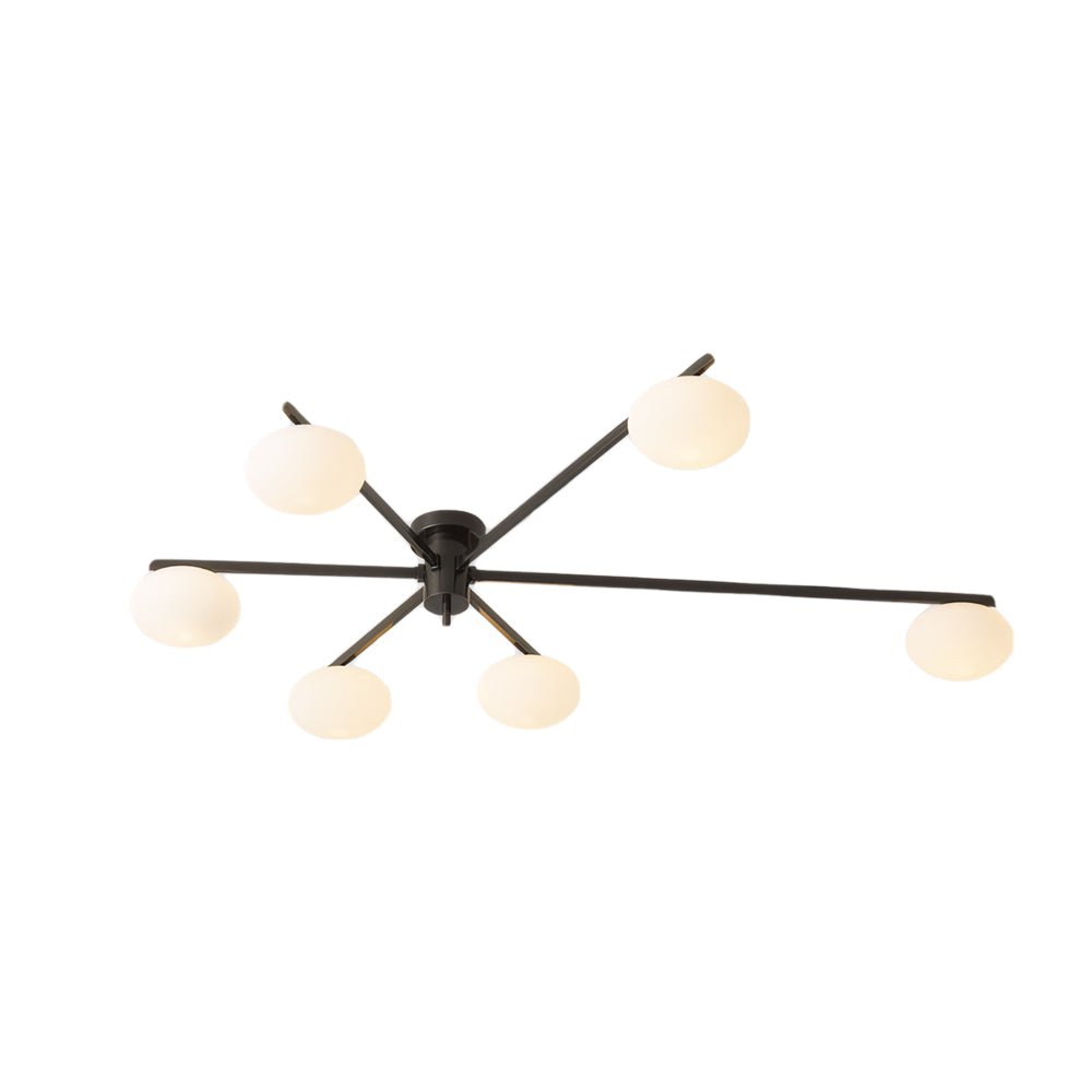 CAVENDISH TRIO GLASS SEMI FLUSH CEILING LIGHT"  
2. "WINSLOW QUINTESSENCE FLUSH MOUNT LAMP"  
3. "BLOOMFIELD SIX-PANEL CEILING ILLUMINATOR