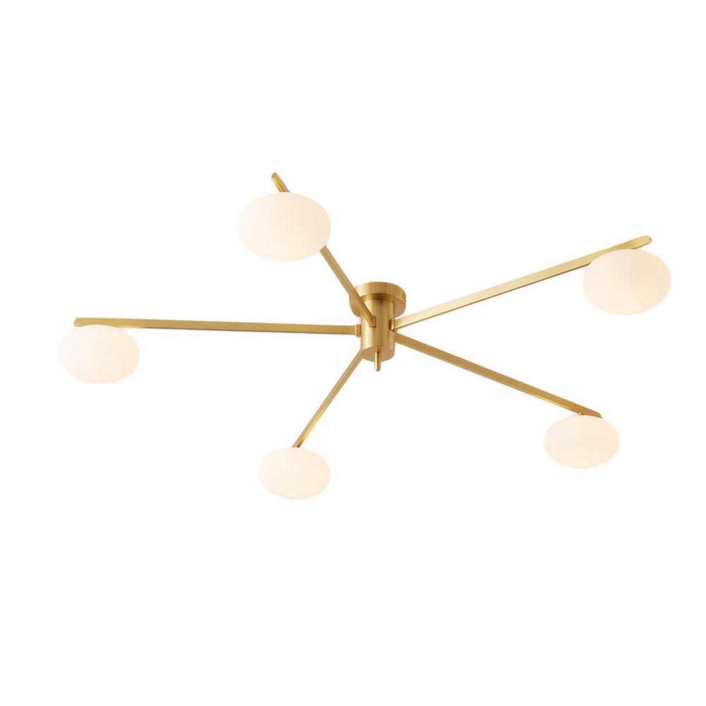 CAVENDISH TRIO GLASS SEMI FLUSH CEILING LIGHT"  
2. "WINSLOW QUINTESSENCE FLUSH MOUNT LAMP"  
3. "BLOOMFIELD SIX-PANEL CEILING ILLUMINATOR
