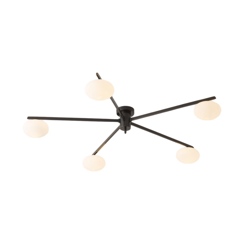 CAVENDISH TRIO GLASS SEMI FLUSH CEILING LIGHT"  
2. "WINSLOW QUINTESSENCE FLUSH MOUNT LAMP"  
3. "BLOOMFIELD SIX-PANEL CEILING ILLUMINATOR