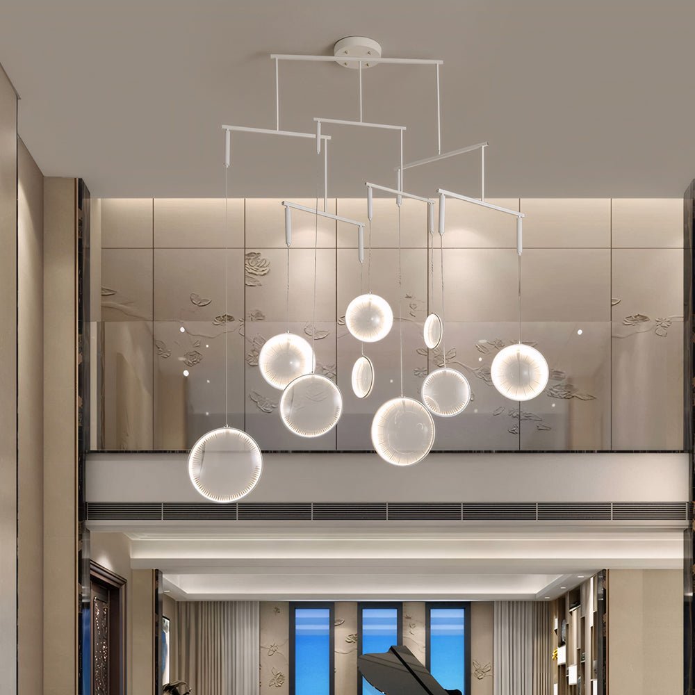 1. **WILLOWSHIRE LUMINAIRE WITH TRIPLE RAY DESIGN**  
   - A stunning chandelier featuring three radiant LED lights, designed to illuminate your space with a soft, focused glow.

2. **HENLEY QUADRO LED CHANDELIER**  
   - A sophisticated light fixture boa