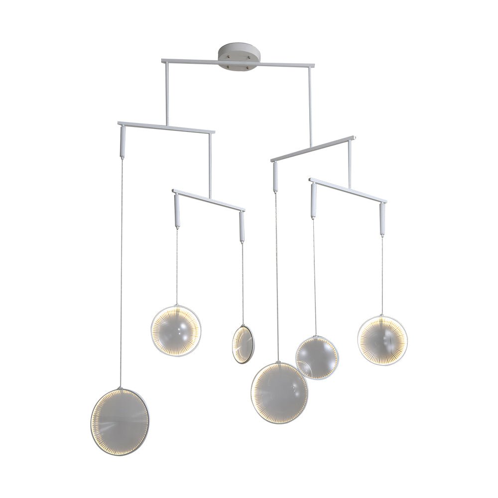 1. **WILLOWSHIRE LUMINAIRE WITH TRIPLE RAY DESIGN**  
   - A stunning chandelier featuring three radiant LED lights, designed to illuminate your space with a soft, focused glow.

2. **HENLEY QUADRO LED CHANDELIER**  
   - A sophisticated light fixture boa