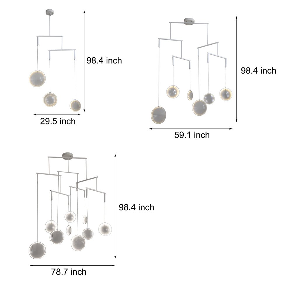 1. **WILLOWSHIRE LUMINAIRE WITH TRIPLE RAY DESIGN**  
   - A stunning chandelier featuring three radiant LED lights, designed to illuminate your space with a soft, focused glow.

2. **HENLEY QUADRO LED CHANDELIER**  
   - A sophisticated light fixture boa