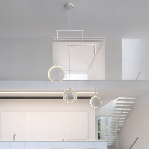1. **WILLOWSHIRE LUMINAIRE WITH TRIPLE RAY DESIGN**  
   - A stunning chandelier featuring three radiant LED lights, designed to illuminate your space with a soft, focused glow.

2. **HENLEY QUADRO LED CHANDELIER**  
   - A sophisticated light fixture boa