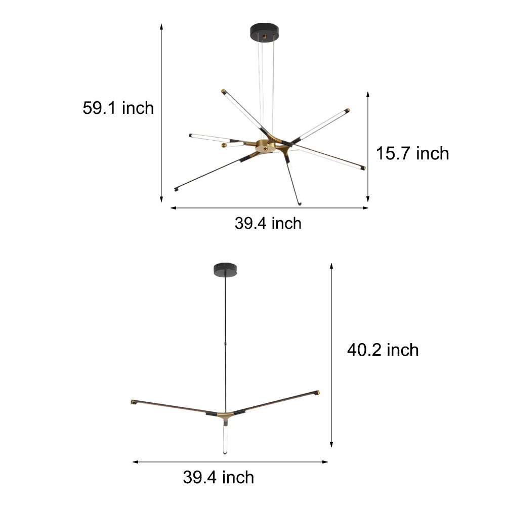 WINDSOR SPHERE DIMMABLE LED LINEAR CHANDELIER