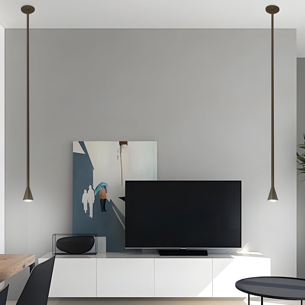 WINDSOR HEIGHTS TALL METALLIC TAPERED PENDANT LAMP