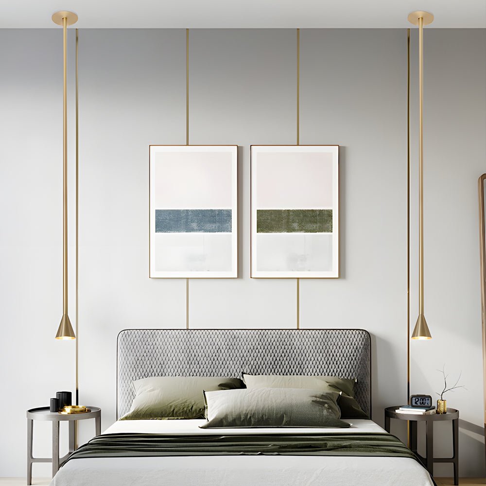 WINDSOR HEIGHTS TALL METALLIC TAPERED PENDANT LAMP