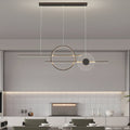 WINDSOR CIRCLE DIMMABLE LED ISLAND LIGHTING, BLACK & WHITE