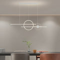 WINDSOR BLACK & WHITE RING LED ISLAND LIGHTING FOR DINING SPACES