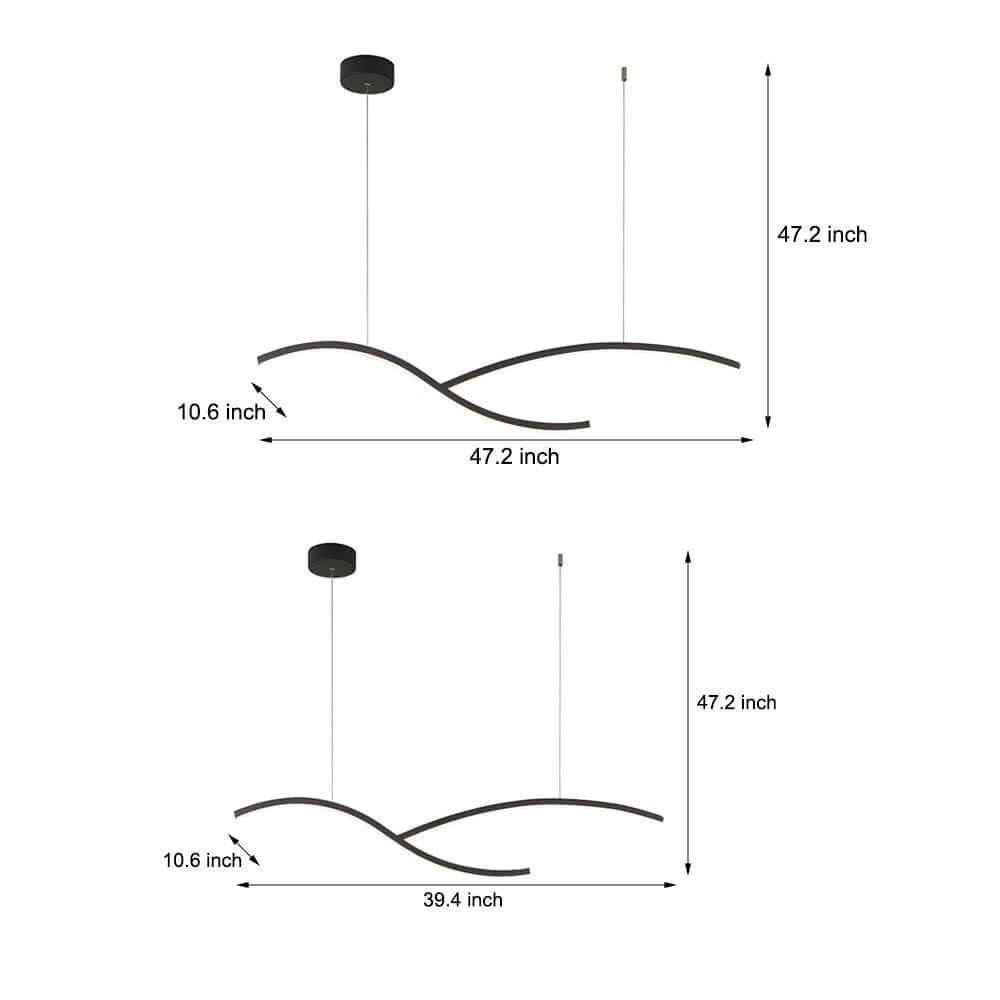 RAVENSCROFT WAVEFORM LED PENDANT LIGHTING