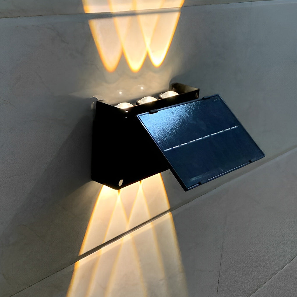 WINTHORPE RECTANGULAR SOLAR WALL SCONCE WITH UP/DOWN LIGHTING