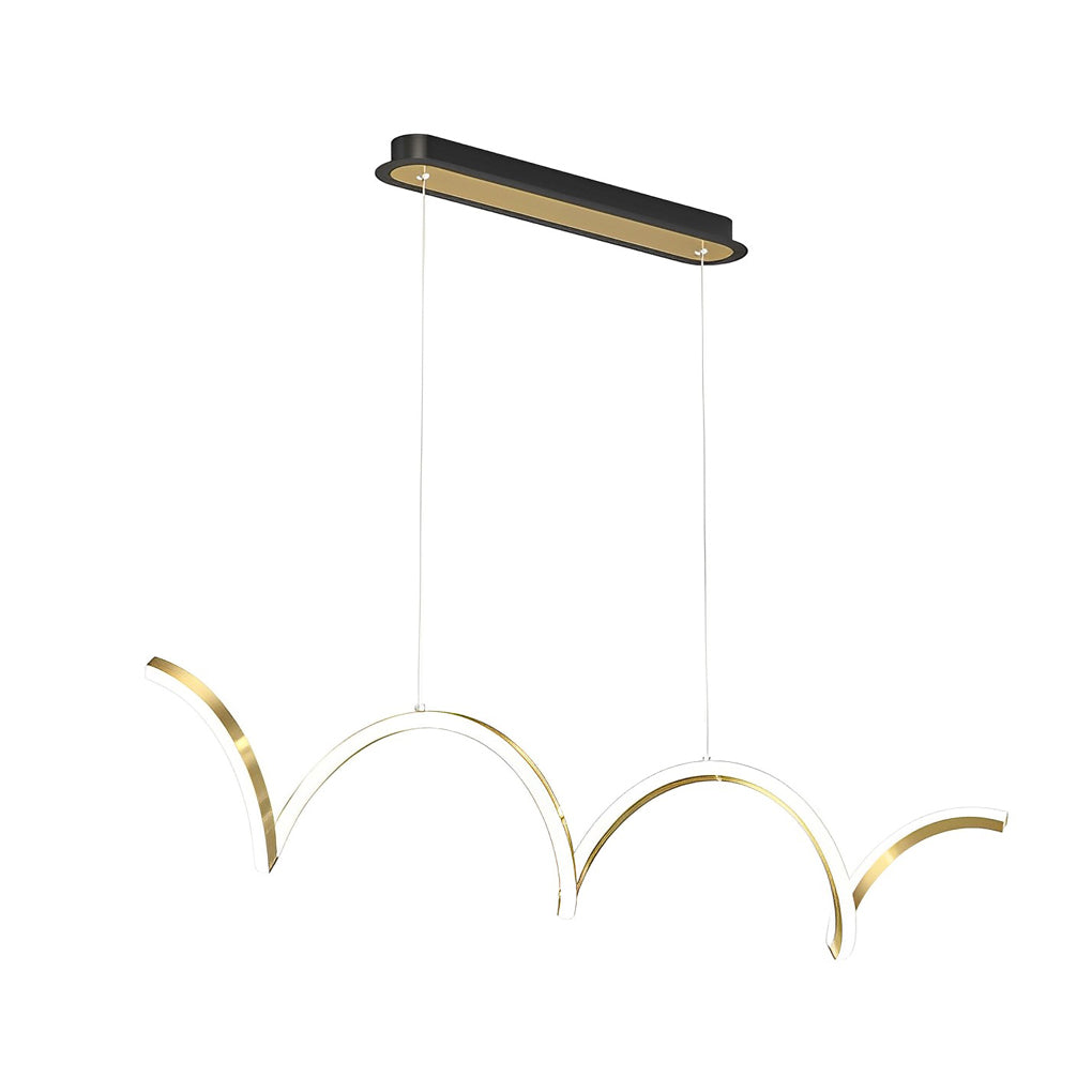 WINDSOR WAVE DIMENSIONAL LED CHANDELIER WITH GRADUAL ILLUMINATION