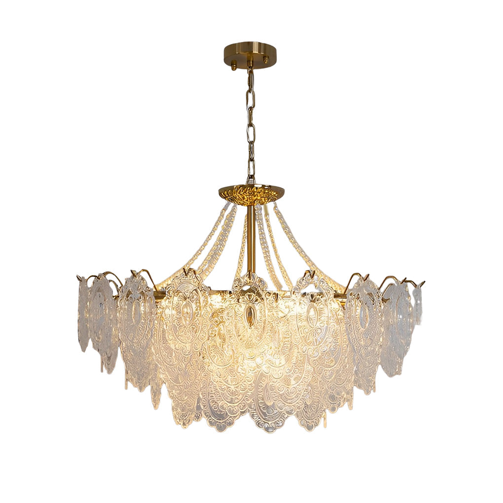 BELLEFONTE PEARL-ADORNED GLASS LIGHTING WITH TRIPLE DIMMING