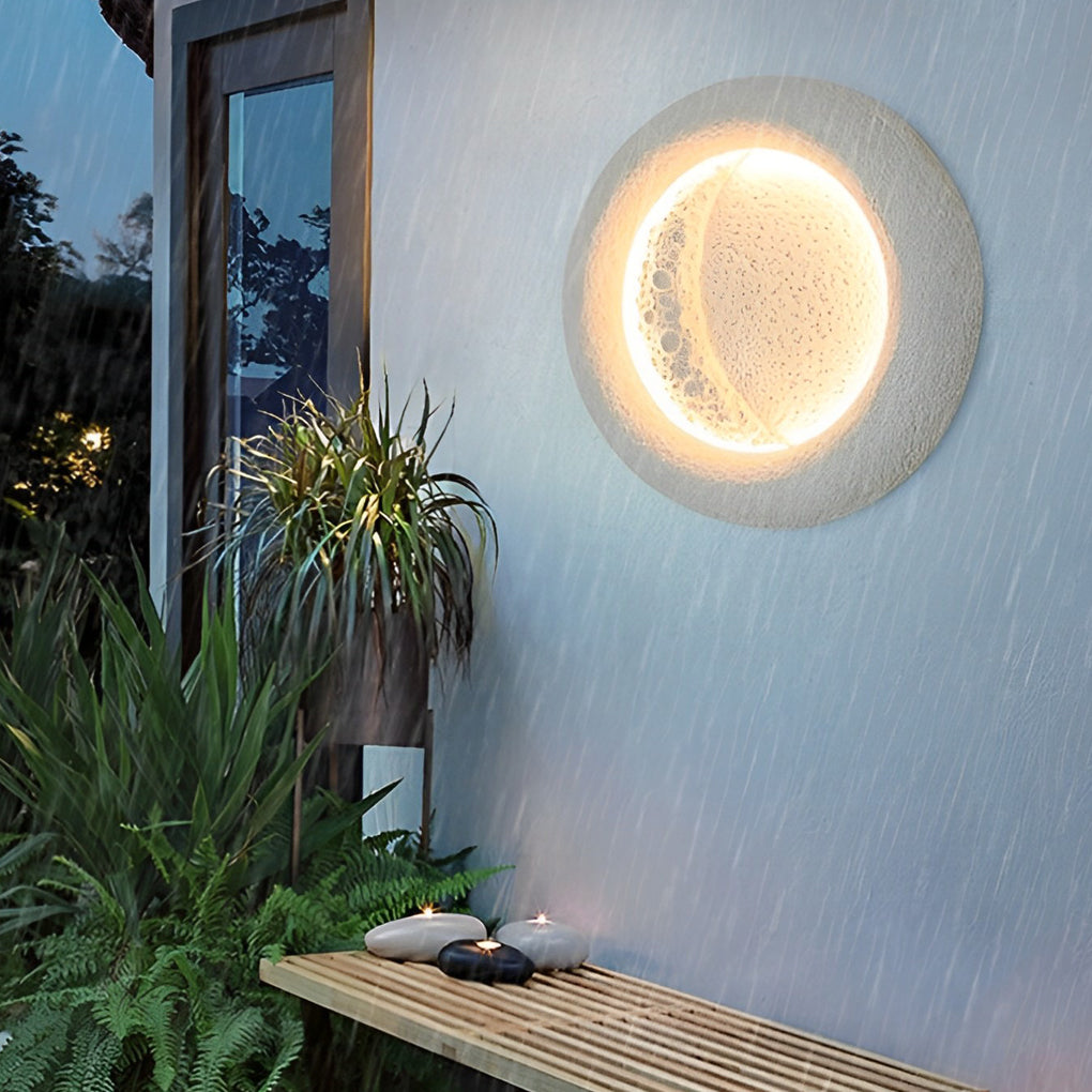 ASTRAL GLOW CRESCENT OUTDOOR LED WALL LANTERN