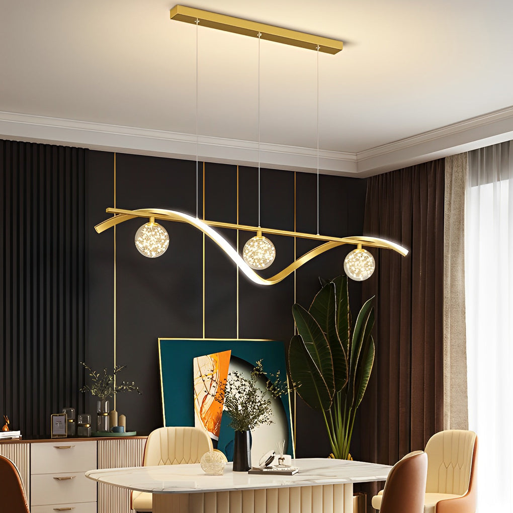 WINTHORPE GLASS ORB TRILIGHT HANGING LAMP
