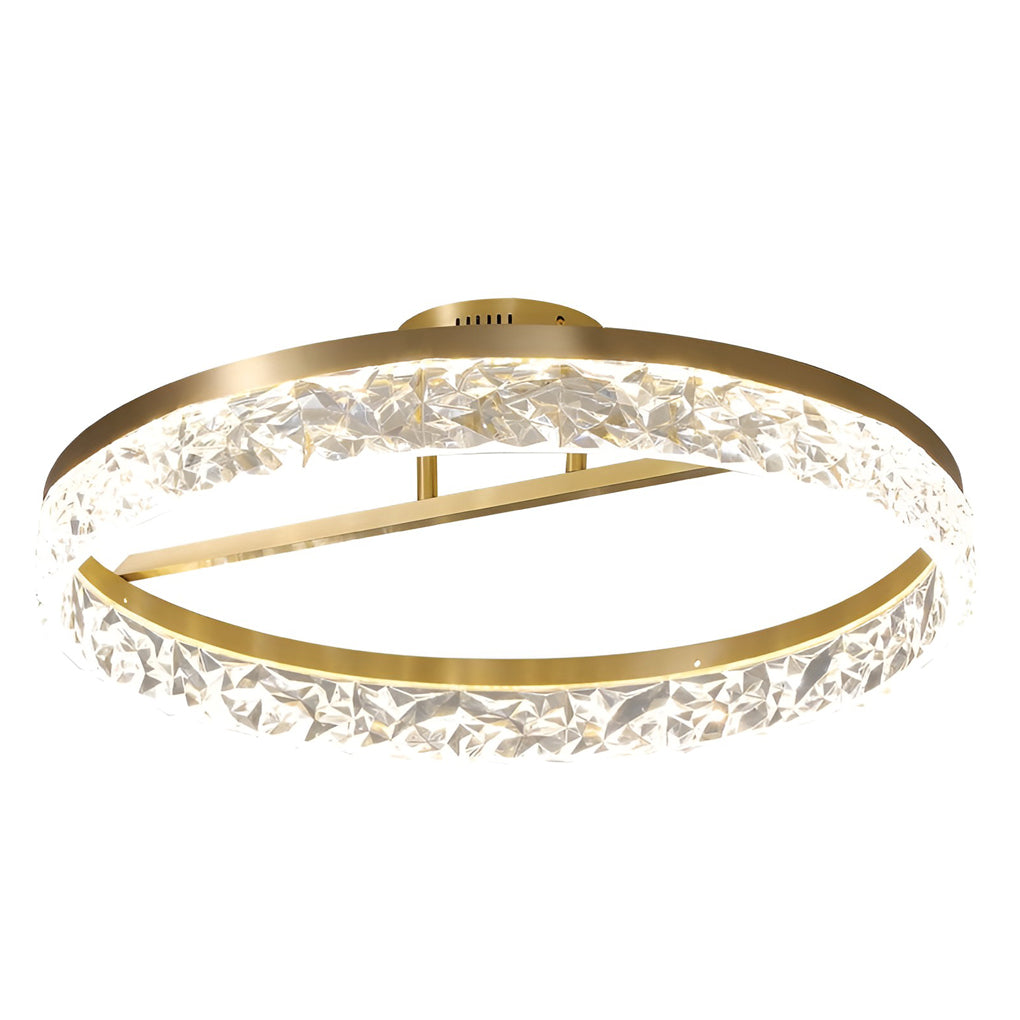 WINDSOR GLOW MODERN CIRCULAR LED CEILING FIXTURE IN GOLD