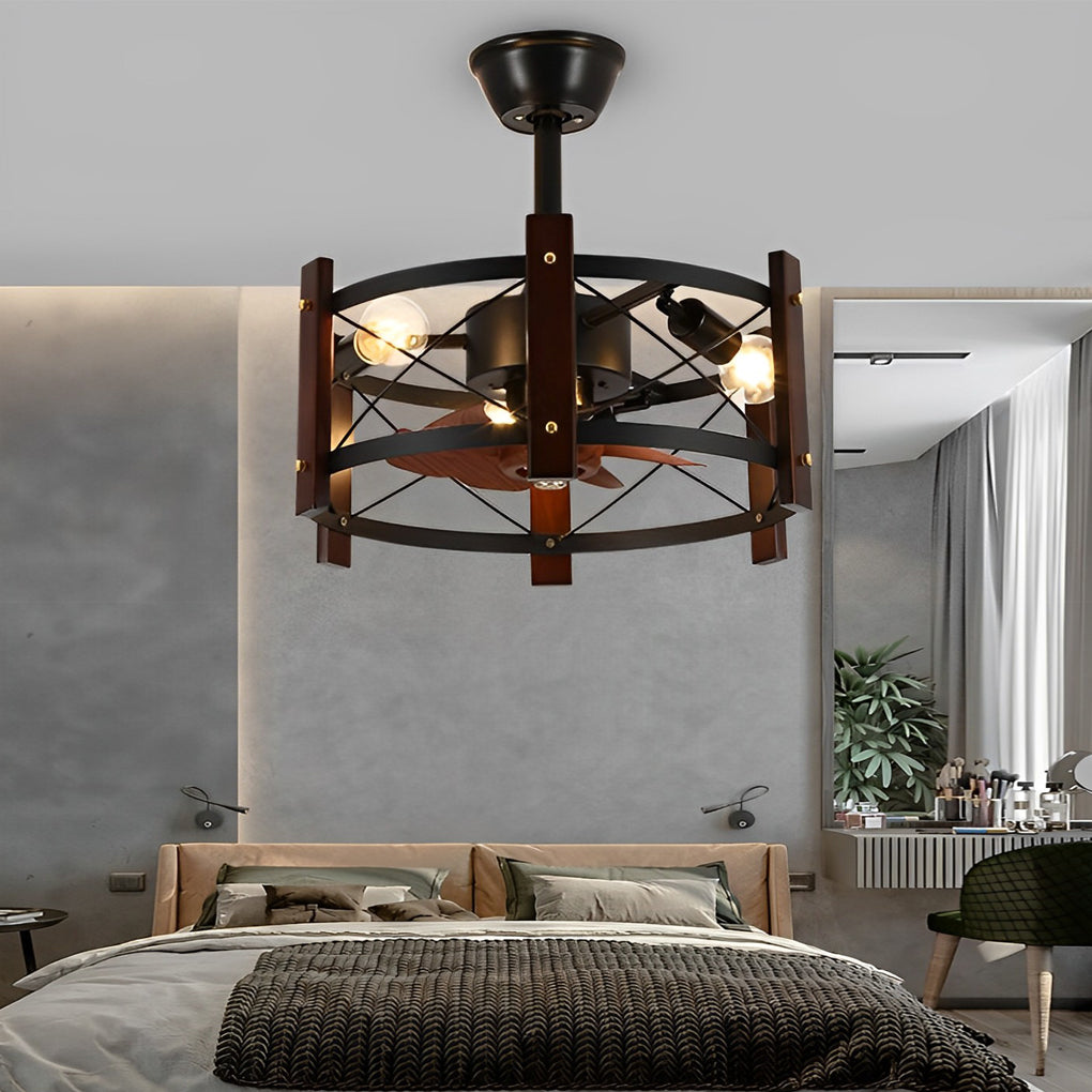 WINTERBOURNE METAL BLADELESS CEILING FAN WITH CHANDELIER