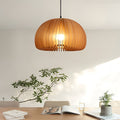 WINTERBOURNE WOODEN PUMPKIN PENDANT LUMINAIRE