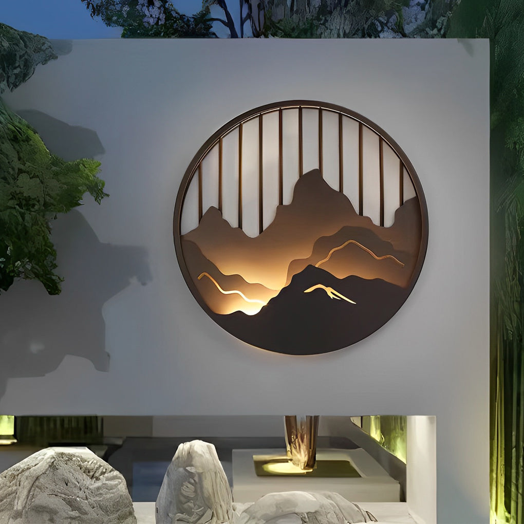 RAVENCLIFFE CIRCULAR OUTDOOR LED WALL LIGHTING WITH WATER-RESISTANT DESIGN
