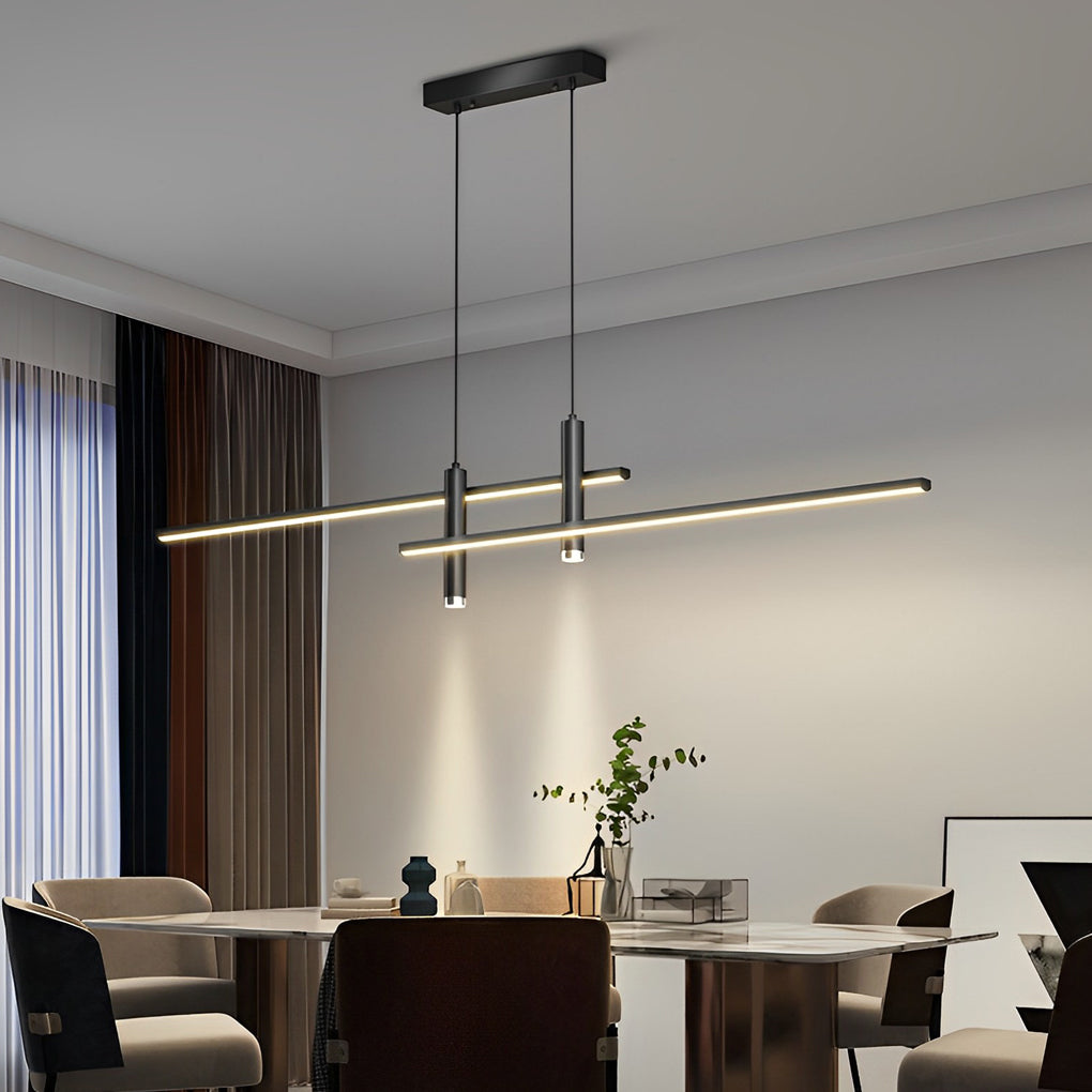 RAVENSCROFT MODERN LED TRILINE CHANDELIER WITH DYNAMIC DIMMING